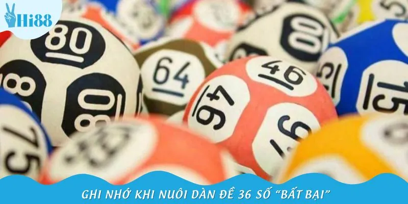 Lưu ý quan trọng để nuôi dàn đề 36 số bất tử không bị lỗ