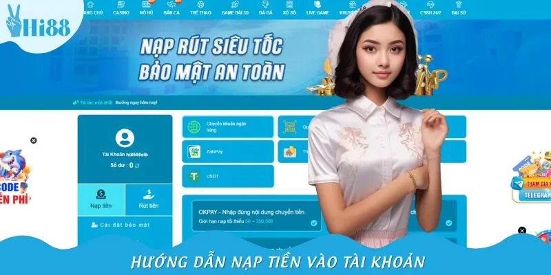 Cách nạp tiền vào tài khoản để có vốn tham gia cá cược