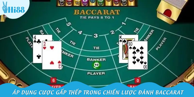 Nhiều người áp dụng cược gấp thếp trong chiến lược đánh Baccarat